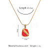 304 Stainless Steel Enamel Red Geometric Pendant Necklaces FS-WGE6FD0-02-1