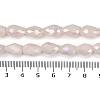 Opaque Solid Color Electroplate Glass Beads Strands X-EGLA-N013-P4mm-B08-4