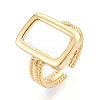 Brass Cuff Rings for Men Women KK-T074-27G-4