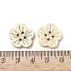 Carved 4-hole Basic Sewing Button in Flower Shape NNA0YYS-4