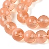 Transparent Glass Imitation Cat Eye Beads Strands GLAA-Q110-01C-14-3