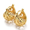 Hollow Basket Hoop Earrings EJEW-G355-03G-1