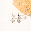 Fashionable Classic Clover 201 Stainless Steel Hoop Earrings DA0122-4