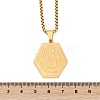 201 Stainless Steel Native American Hexagon Pendant Necklaces NJEW-K283-02G-3
