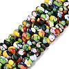 Handmade Millefiori Glass Rondelle Beads LA-N001-04B-2