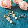 8 Pairs 8 Style Brass Hoop Earrings EJEW-PJ0001-05-6