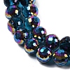 Transparent Electroplate Glass Beads Strands EGLA-N002-31-H03-3