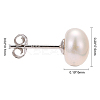 Anti-Tarnish Pearl Ball Stud Earrings LS-EJEW-Q701-01B-2