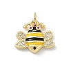 Brass Micro Pave Cubic Zirconia Pendants KK-H537-19B-G-1