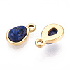 Dyed Natural Lapis Lazuli Teardrop Charms STAS-N109-209B-G-2