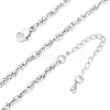 Brass Rope Chains Necklaces for Women NJEW-D302-62P-2