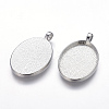 Alloy Pendant Cabochon Settings LS-PALLOY-A15657-N-1