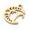 Real 18K Gold Plated 304 Stainless Steel Pendants STAS-R003-02G-06-2