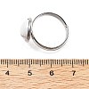 Half Round Natural Howlite Finger Rings RJEW-M062-01P-43-3