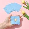 15Pcs Faux Suede Fabric Square Silver Polishing Cloth AJEW-FS0001-46-7