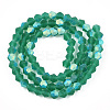 Imitate Austrian Crystal Bicone Frosted Glass Beads Strands EGLA-A039-T6mm-MB10-2