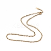 Ion Plating(IP) 304 Stainless Steel Singapore Chain Necklace for Men Women NJEW-K245-013A-1