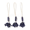 Natural Lapis Lazuli Reiki Healing Wall Hanging Pendant HJEW-C005-01G-1