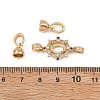 SHEGRACE Flower Brass Micro Pave Clear Cubic Zirconia Fold Over Clasps XGRQ58041-783G-1-3