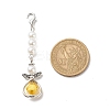 Acrylic Imitation Pearl Beaded Angel Pendant Decorations X1-HJEW-JM00741-3