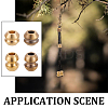 8Pcs 4 Styles Outdoor EDC Tool Brass Parachute Rope European Beads KK-NB0003-64-5