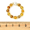 Adjustable Natural Amber Finger Rings RJEW-JR01089-5