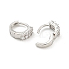 Rack Plating Brass Micro Pave Clear Cubic Zirconia Hoop Earring EJEW-C102-16P-2