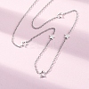 304 Stainless Steel Star Link Chain Necklaces NJEW-R026-13P-2