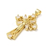 Brass Micro Pave Clear Cubic Zirconia Pendants KK-A212-11G-G-2