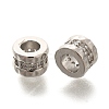 Rack Plating Brass Micro Pave Clear Cubic Zirconia European Beads KK-H508-12P-1