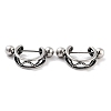 Multi-Strand 316 Surgical Stainless Steel Shield Barbell Hoop Earrings EJEW-Z050-56B-AS-1