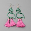 Alloy Flamingo Chandelier Earrings EJEW-WH0010-55A-1