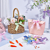 50Pcs 5 Colors Polyester Bowknot Gift Box Packing Decorations HJEW-PH02112-4