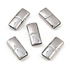 Tarnish Resistant Smooth 304 Stainless Steel Magnetic Clasps with Glue-in Ends LS-STAS-E055-10-2