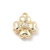 Brass Micro Pave Cubic Zirconia Pendants KK-D283-09G-1