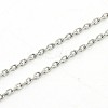 Non-Tarnish 304 Stainless Steel Cable Chain Necklaces NJEW-H433-1mm-03P-1