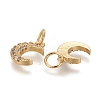 Brass Micro Pave Clear Cubic Zirconia Charms ZIRC-Z005-01A-2