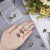 8Pcs Brass Enamel Pendants ZIRC-SC0001-24-3