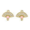 Alloy Crystal Rhinestone Fan Connector Charms FIND-M079-03G-1