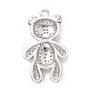 Eco-friendly Brass Micro Pave Clear Cubic Zirconia Pendants KK-D079-02P-2