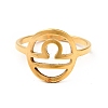 Ion Plating(IP) 201 Stainless Steel Constellations Libra Finger Ring for Women RJEW-G266-19G-1