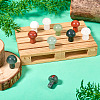 10Pcs Natural & Synthetic Gemstone Mushroom Figurines G-TA0002-08-6