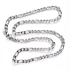 Non-Tarnish 304 Stainless Steel Figaro Chain Necklaces NJEW-S420-003A-P-4