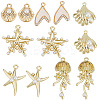 24Pcs 6 Styles Zinc Alloy Crystal Rhinestone Pendants FIND-SC0013-88-1