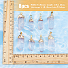 8Pcs Natural Quartz Crystal Double Terminal Pointed Pendants G-BC0001-53G-2