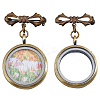 2Pcs Bowknot Brass Brooch JEWB-FH00026-1