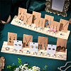 3-Slot Wood Earring Display Cards Stands ODIS-WH0070-01-4