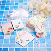 100Pcs 5 Style Rectangle Cardboard Jewelry Display Cards CDIS-YS0001-03-6
