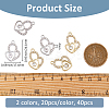 40Pcs 2 Colors Zinc Alloy Rhinestone Pendants FIND-FH0010-65-2