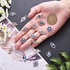 20Pcs Eye Enamel Charm Connector Mixed Shape Evil Eye Charm Assorted Evil Eye Connector for Jewelry Necklace Bracelet Earring Making Crafts JX220A-3